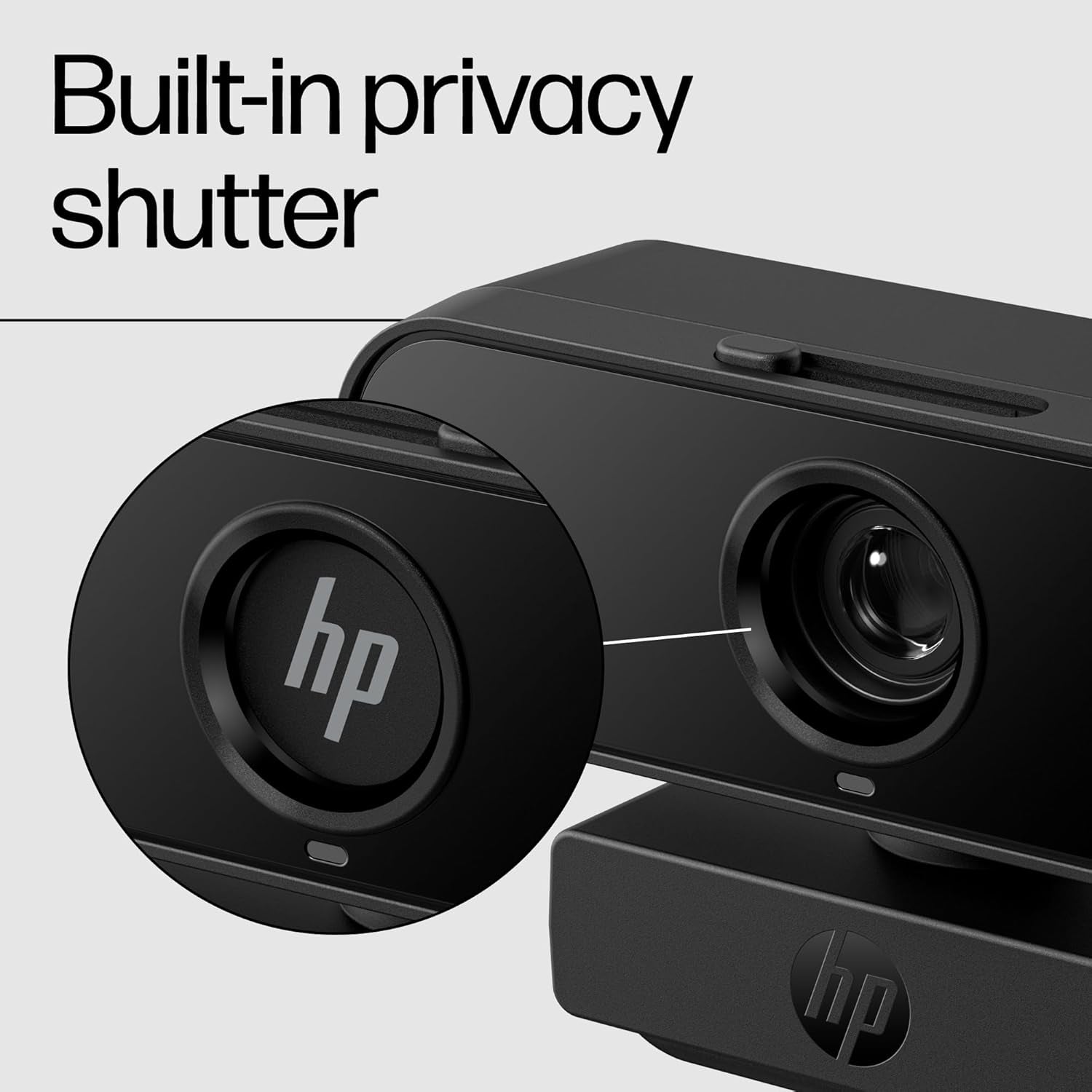 HP 430 FHD Webcam - USB, Plug & Play External Camera with Dual Mics & Privacy Shutter for Desktop Computer, Laptop PC, & Chromebook - Compatible W/Zoom, Teams - Wide FOV, Pan, & Tilt - 77B11AA#ABA
