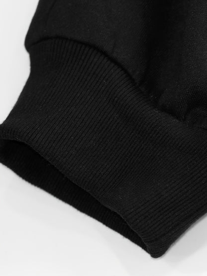 Տղամարդու աշնանային և ձմեռային բրդյա սվիտերի հավաքածու՝ գլխարկով և լարով, պատչվորք սպորտային տաբատով, առօրյա, սպորտային ոճի երկար թևքով բաճկոնով