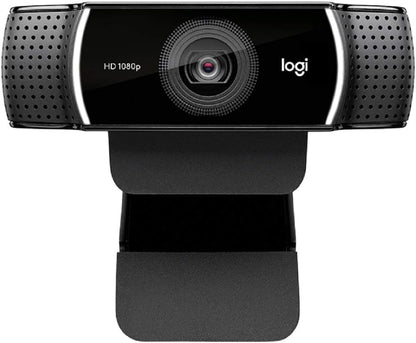 Logitech HD C922 Pro Webcam, 1080P Camera for Streaming Gaming Sessions, Background Replacement, Tripod Included