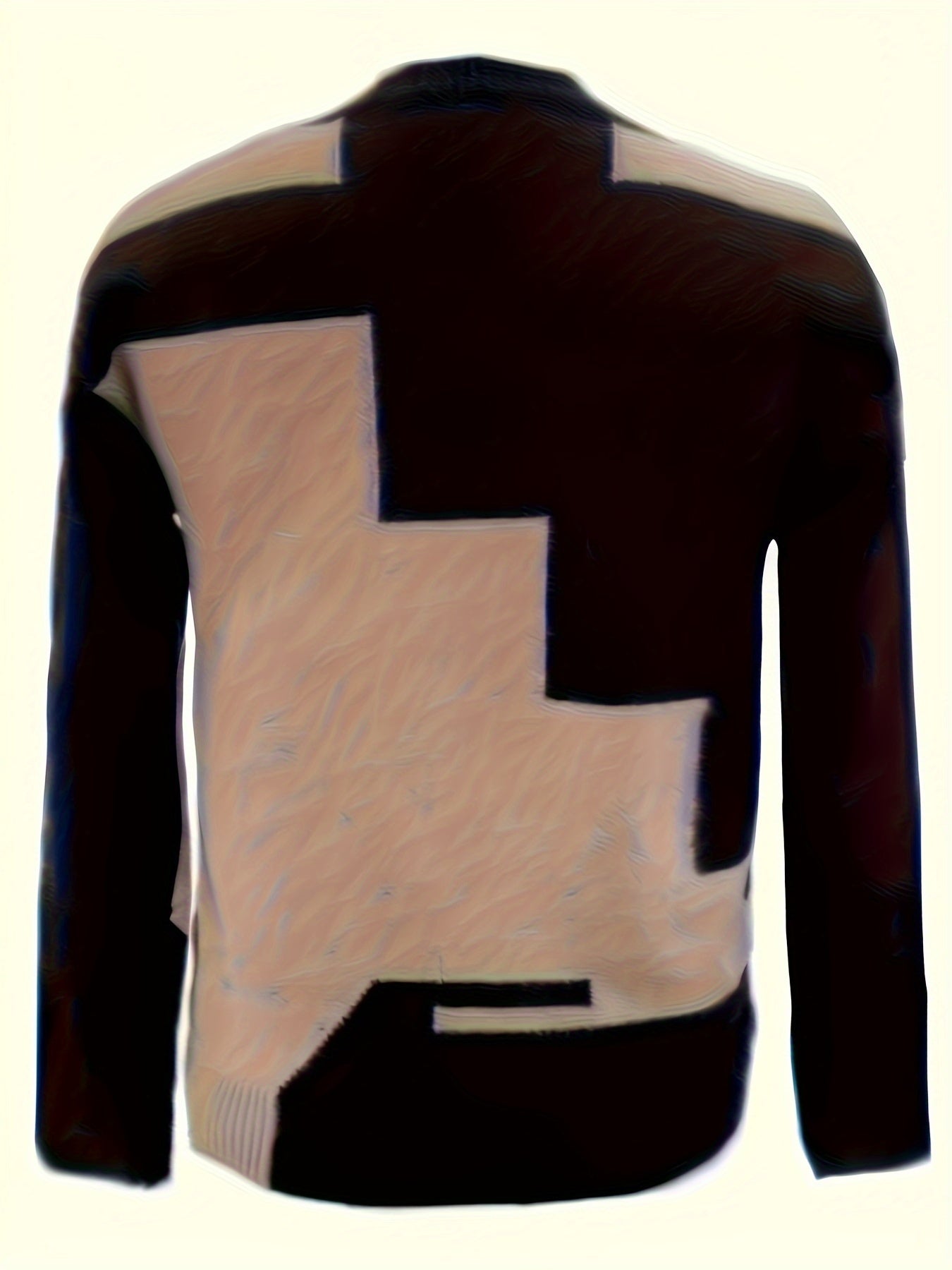 Կանացի պատահական գունավոր բլոկ երկարաթև սվիտեր՝ կլոր պարանոցով, փափուկ վիսկոզայի խառնուրդ, կատարյալ աշնանային և ձմեռային նորաձևության համար, տրիկոտաժե սվիտեր