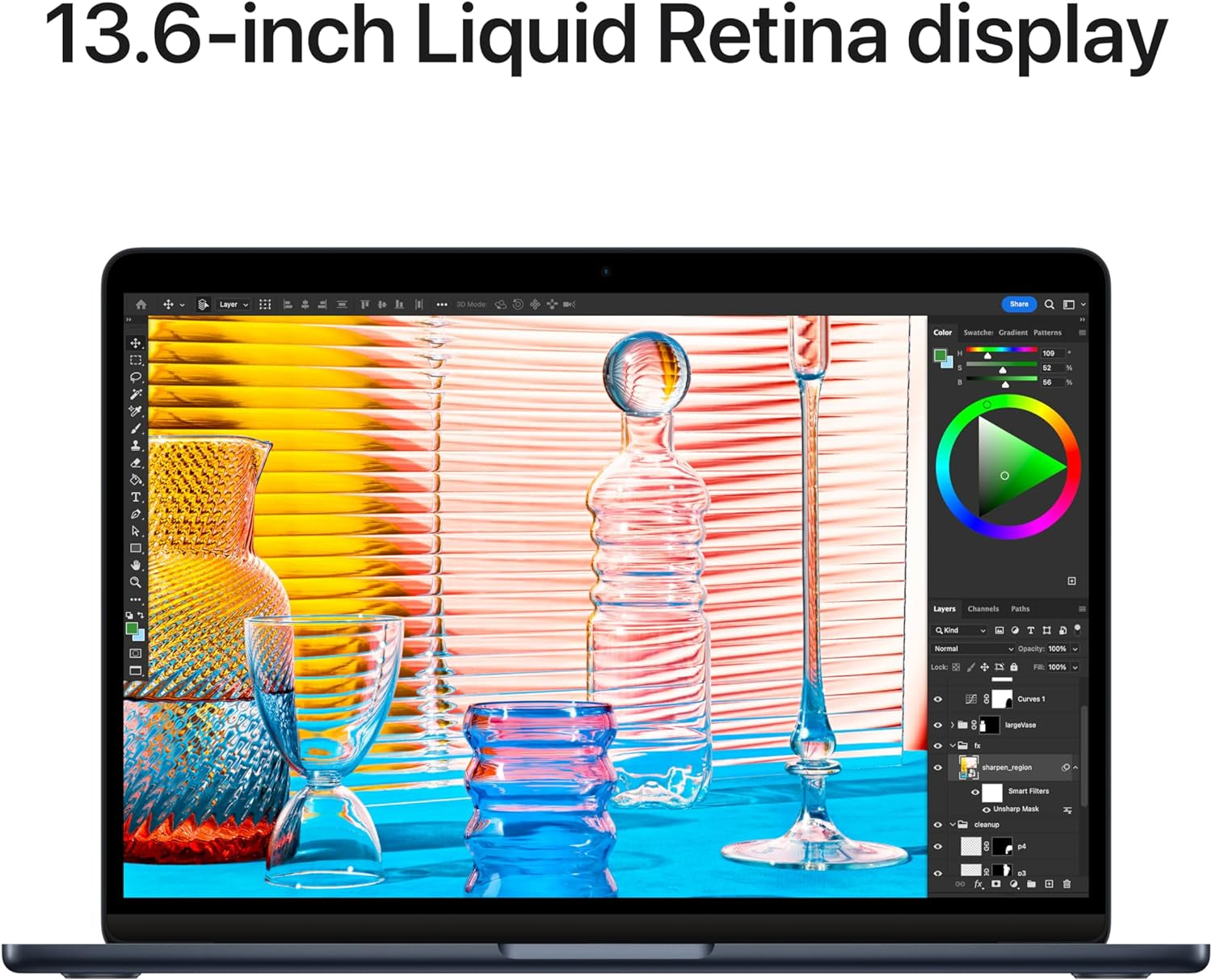 Apple 2022 Macbook Air Laptop with M2 Chip: Built for Apple Intelligence, 13.6-Inch Liquid Retina Display, 8GB RAM, 256GB SSD Storage, Backlit Keyboard, 1080P Facetime HD Camera; Midnight