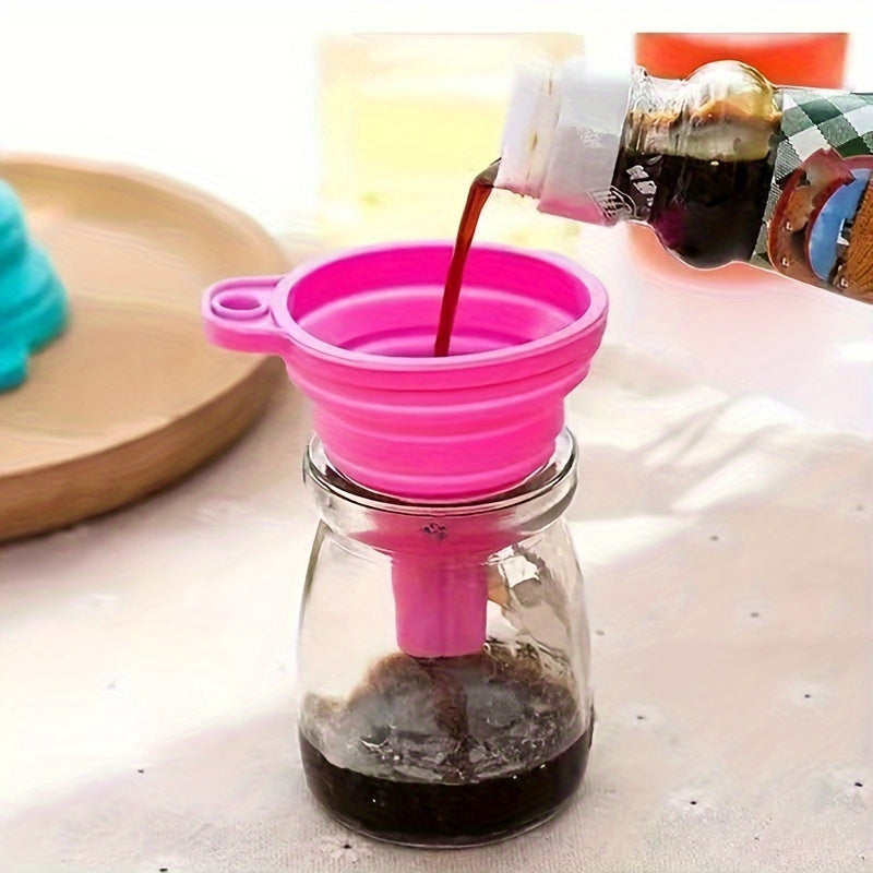 1pc, Multi Functional Outdoor And Household Funnels, Expandable And Portable Foldable Funnels, Space Saving Dispensers Suitable For All Liquid Dispensers, Perfect For Kitchens And Outdoor Small Tools Kitchen Accessories