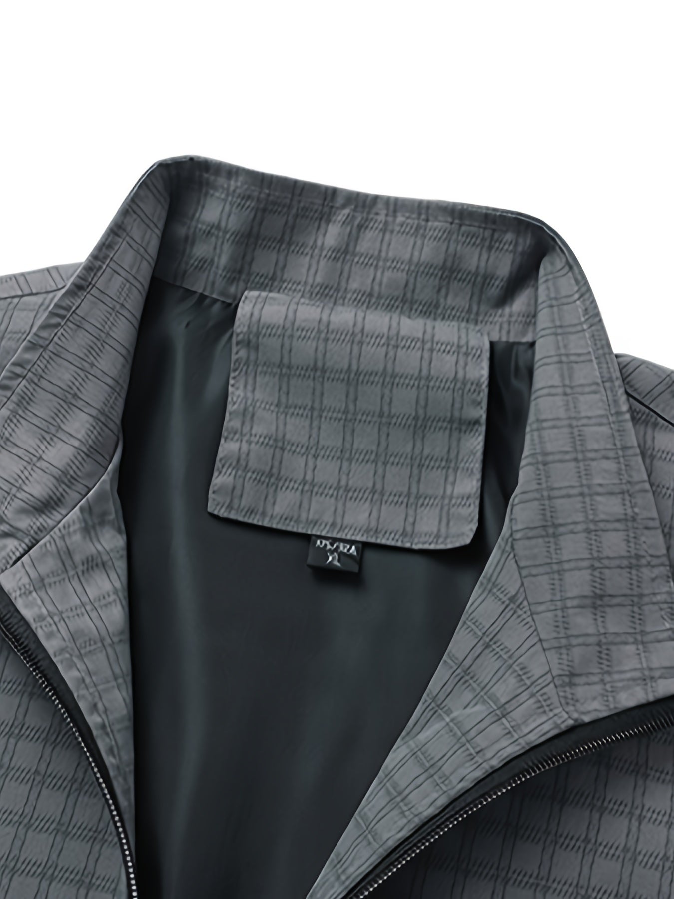 Տղամարդու առօրյա բացօթյա բաճկոն - Գարուն/աշուն փափուկ բաճկոն՝ վանդակավոր նախշերով, երկար թևքերով և կայծակաճարմանդով փակմամբ