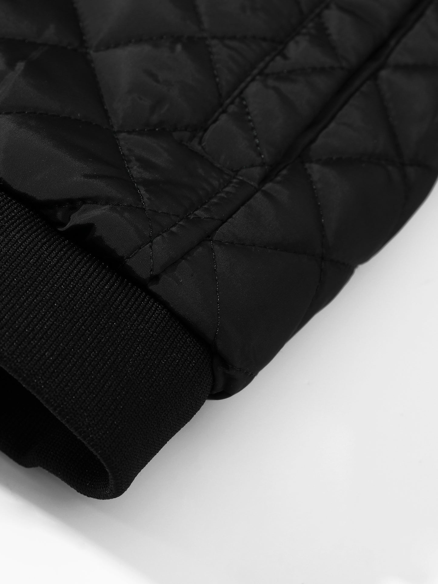 Men's Casual Quilted Zip Up Jacket, Chic Baseball Collar Jacket For Fall Winter