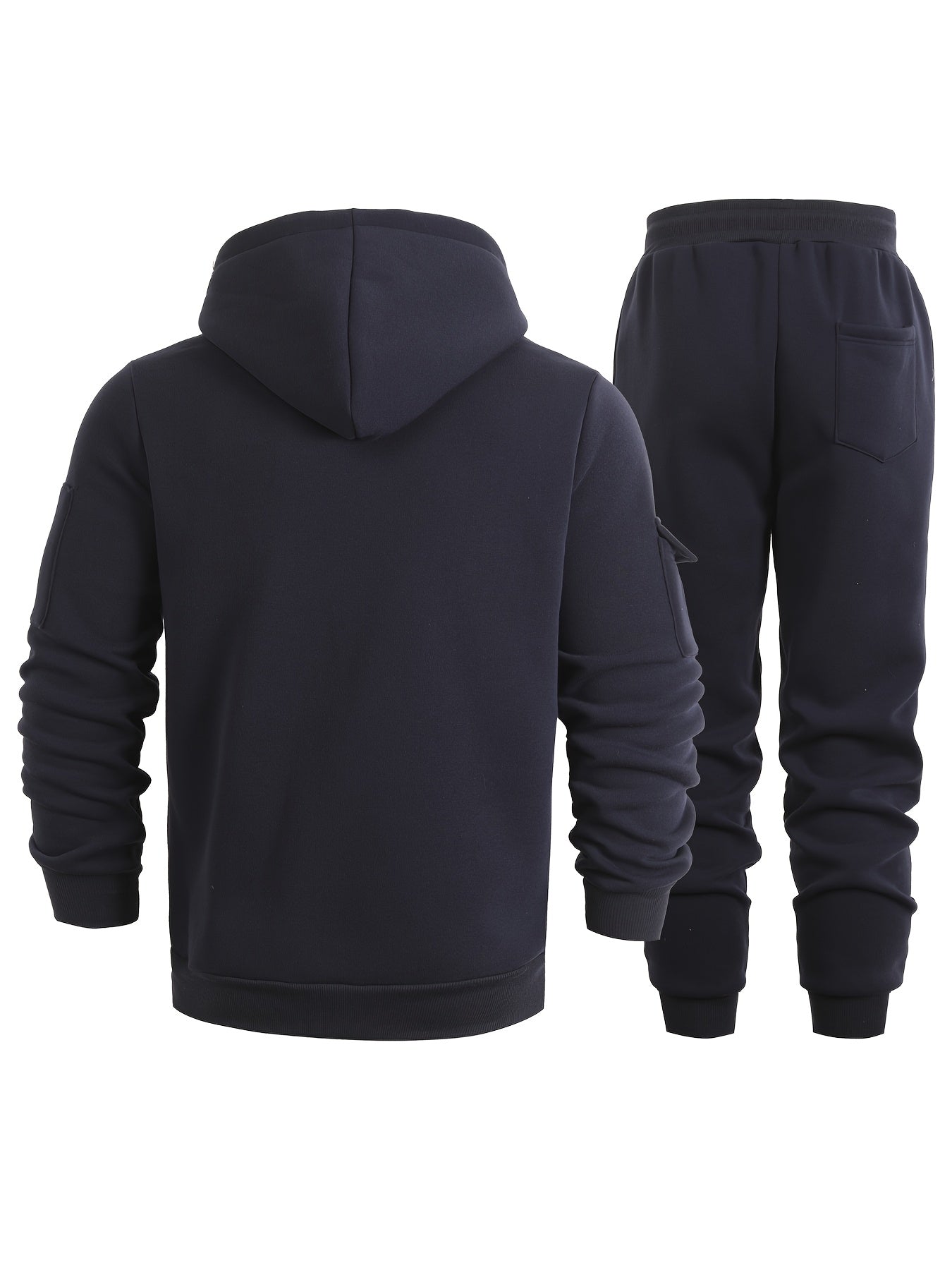 2 հատ տղամարդու միագույն երկարաթև սվիտեր և մարզաշապիկ գլխարկով, հարմար է գարնանային, աշնանային և ձմեռային սպորտաձևերի համար։