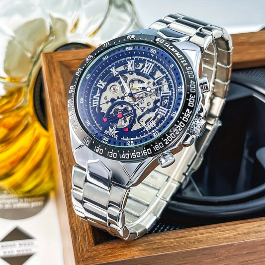 Augulas's New Large Dial, Fully Automatic Mechanical Watch, Men's Luminous Official Genuine Mechanical Face Hollow, High-end Handsome Tide