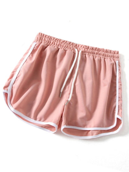 Կոնտրաստ կապող պատահական սպորտային շորտեր, ազատ շորտեր, կանացի ակտիվ հագուստ