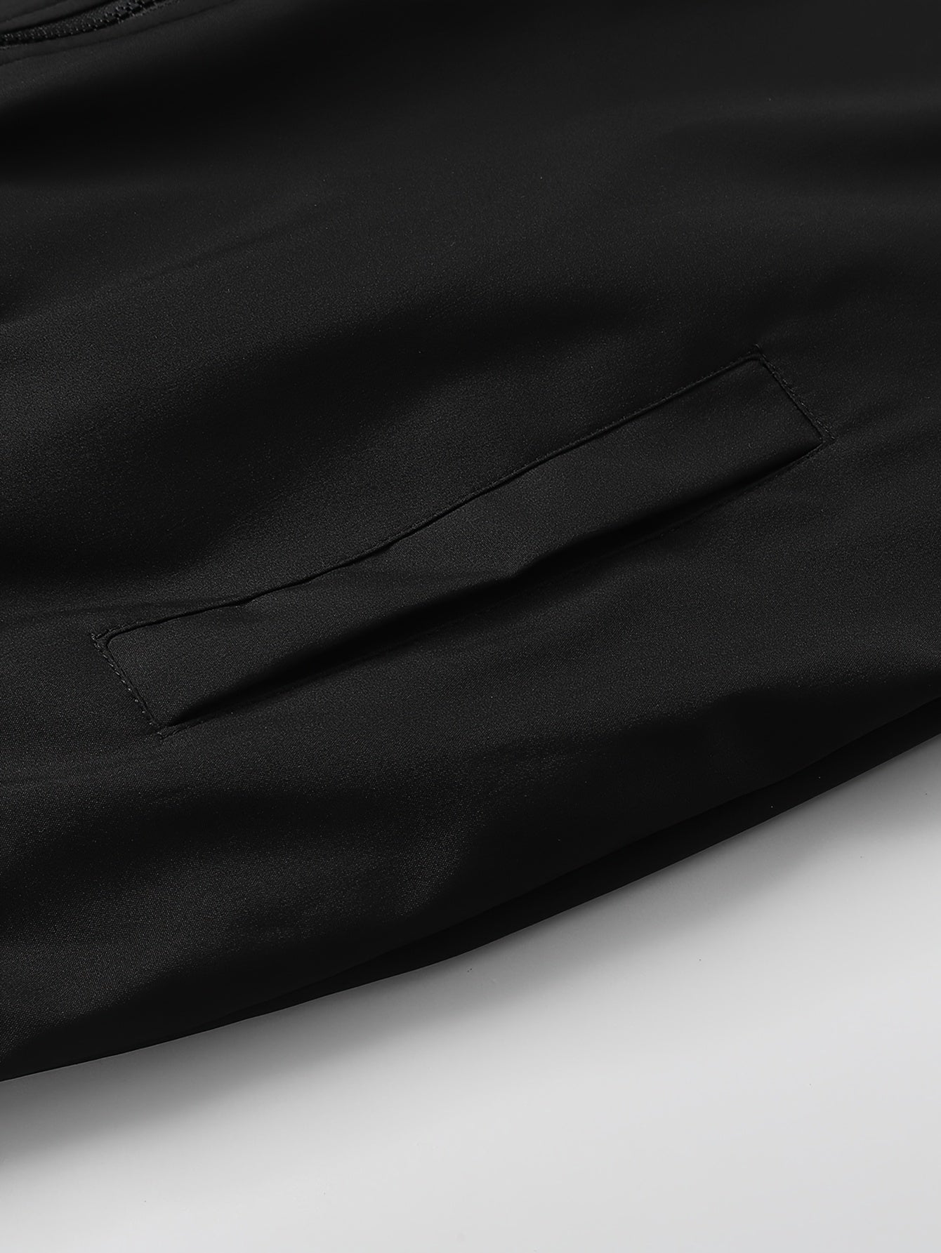 Men'S Casual Sportswear Set - 2pcs Autumn Fashionable Lightweight Fleece Jacket & Pants, Black & White with Red & Gray Accents, Perfect for Outdoor Activities & Casual Wear, Outdoor Casual Wear | Stylish Sportswear | Comforta