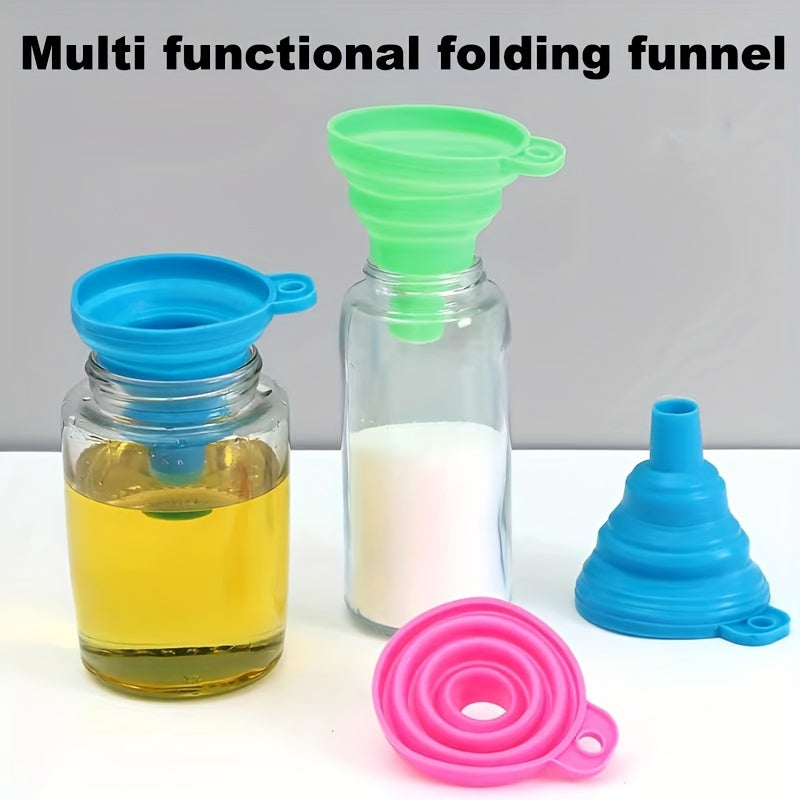1pc, Multi Functional Outdoor And Household Funnels, Expandable And Portable Foldable Funnels, Space Saving Dispensers Suitable For All Liquid Dispensers, Perfect For Kitchens And Outdoor Small Tools Kitchen Accessories