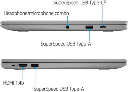HP 2023 Chromebook Laptop, 14 Inch Display, Intel Celeron N4120 Processor, 4GB RAM, 64GB Emmc, Intel UHD Graphics 600, Wifi, Bluetooth, Chrome OS, Modern Gray