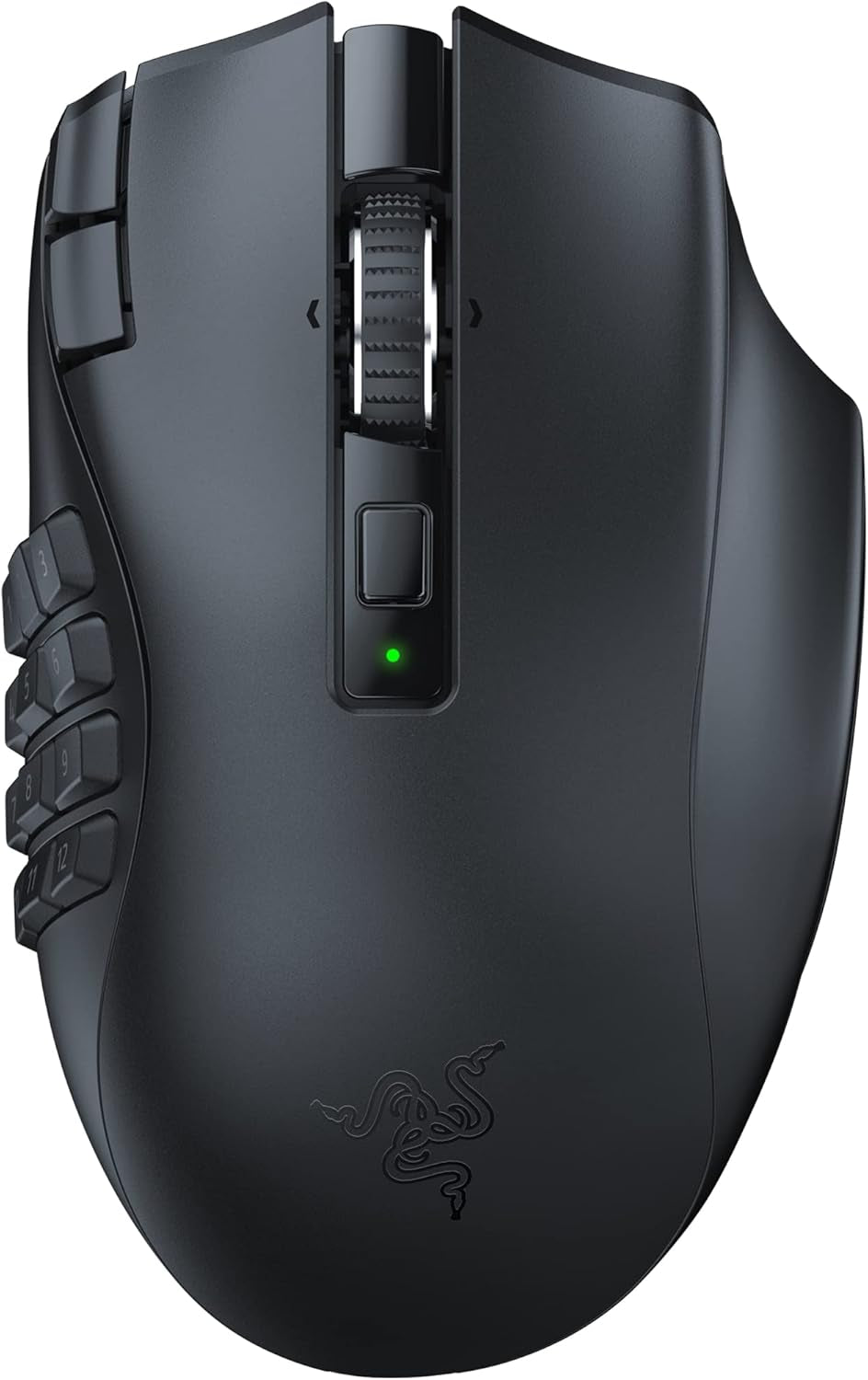 Razer Naga V2 Hyperspeed Wireless MMO Gaming Mouse: 19 Programmable Buttons - Hyperscroll Technology - Focus Pro 30K Optical Sensor - Mechanical Mouse Switches Gen-2 - up to 400 Hr Battery Life