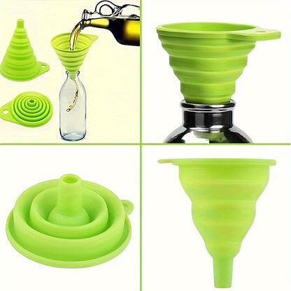 1pc, Multi Functional Outdoor And Household Funnels, Expandable And Portable Foldable Funnels, Space Saving Dispensers Suitable For All Liquid Dispensers, Perfect For Kitchens And Outdoor Small Tools Kitchen Accessories