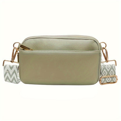 Mini Crossbody Bag for Women, Wide Strap Square Wallet, Stylish Shoulder Bag. - Ayq