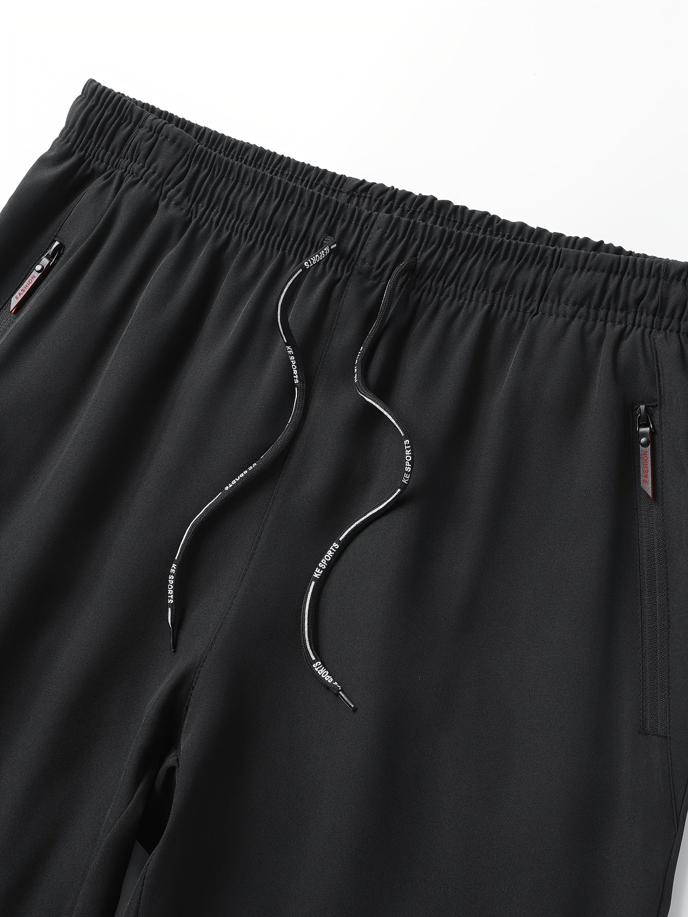 2 հատ Տղամարդկանց թեթև ջոջեր - արագ չորացող շնչող պոլիեսթեր, ոճային «PRINCESS» տպագրություն գոտկատեղով և կայծակաճարմանդ գրպաններով, Սև պատահական սպորտային տաբատ ամենօրյա հագուստի համար, կարգավորելի հարմարավետ տաբատ | Նորաոճ տպագիր ջոջեր | Ս