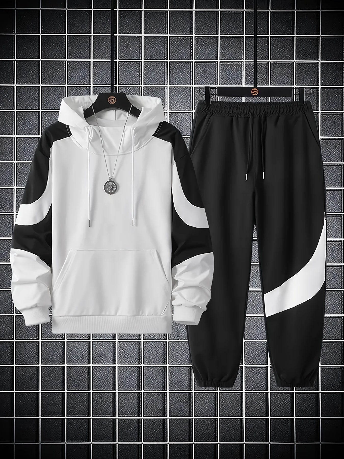 Տղամարդկանց գլխարկով սվիտերի հավաքածու - 2024 թվականի նոր աշնանային առօրյա սպորտային երկար թևքերով հագուստ տղամարդկանց համար