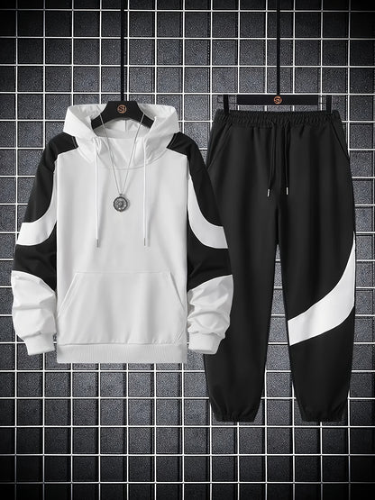 Տղամարդկանց գլխարկով սվիտերի հավաքածու - 2024 թվականի նոր աշնանային առօրյա սպորտային երկար թևքերով հագուստ տղամարդկանց համար