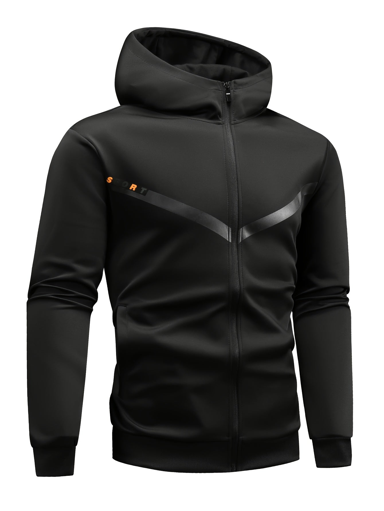 Տղամարդկանց առօրյա սպորտային հագուստի հավաքածու. Բարձրորակ գլխարկով սվիտեր և մարզաշապիկ վազքի, ֆիթնեսի և տնային հագուստի համար - Գարուն/աշուն երկկտոր հագուստ