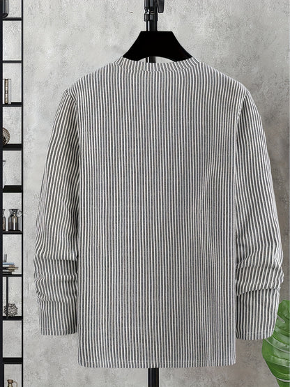 Տղամարդու տրիկոտաժե սվիտեր, գարուն/աշուն ոճի, երիզավոր մարզաշապիկ, ժակարդ, առօրյա, նորաձև, բացօթյա վերնաշապիկ