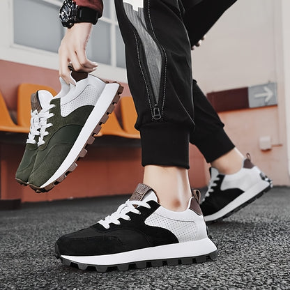 2025 թվականի գարնանային տղամարդկանց շնչող ցածրակրունկ սպորտային կոշիկներ - Հաստեցված, փափուկ ռետինե ներբան, տղամարդկանց նոր շնչող ցանցե հարթակով կոշիկներ՝ հասակը մեծացնող սպորտային կոշիկներով