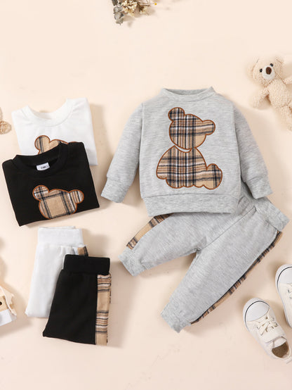 Toddler Baby Boy Clothes Outdoor Set Long Sleeve Sweatshirt Top Casual Pants Fall Winter Outfit Sweatsuit - ayq