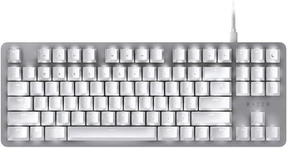 Razer RZ03-02640700-R3M1 Blackwidow Lite Mercury Silent Mechanical Gaming Keyboard (White), with White LED Backlighting for Enhanced Productivity, Orange Switches (Silent and Tactile), US Layout