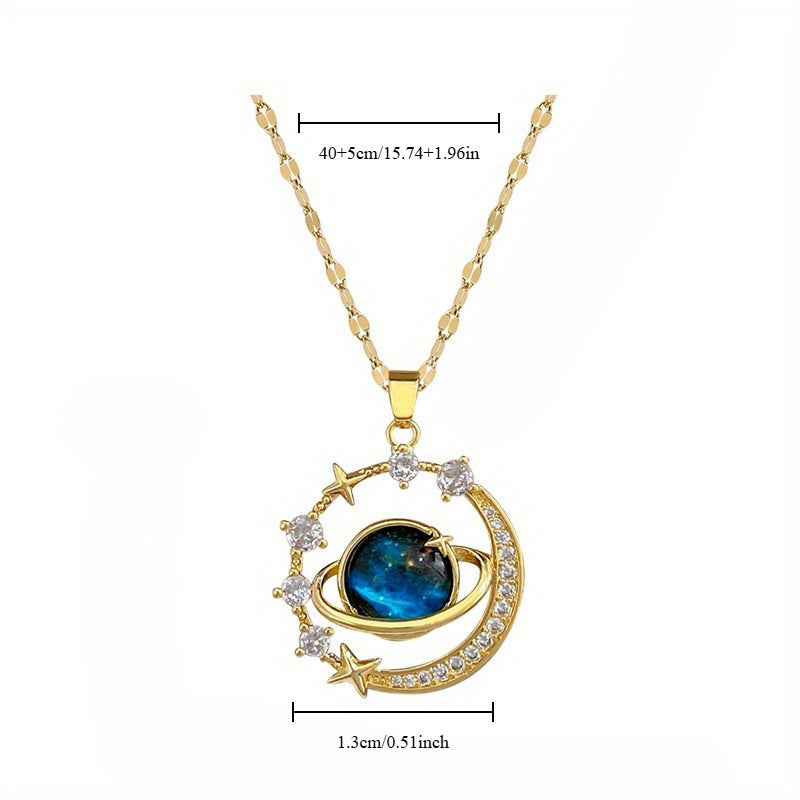 Fashion Planet Pendant Necklace - Ayq
