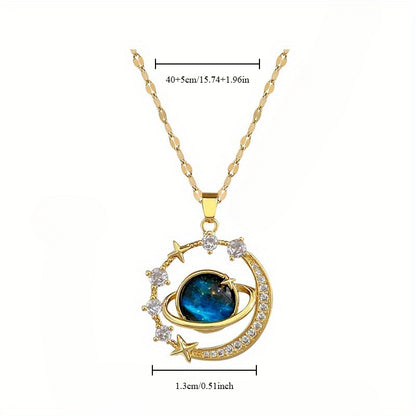 Fashion Planet Pendant Necklace - Ayq