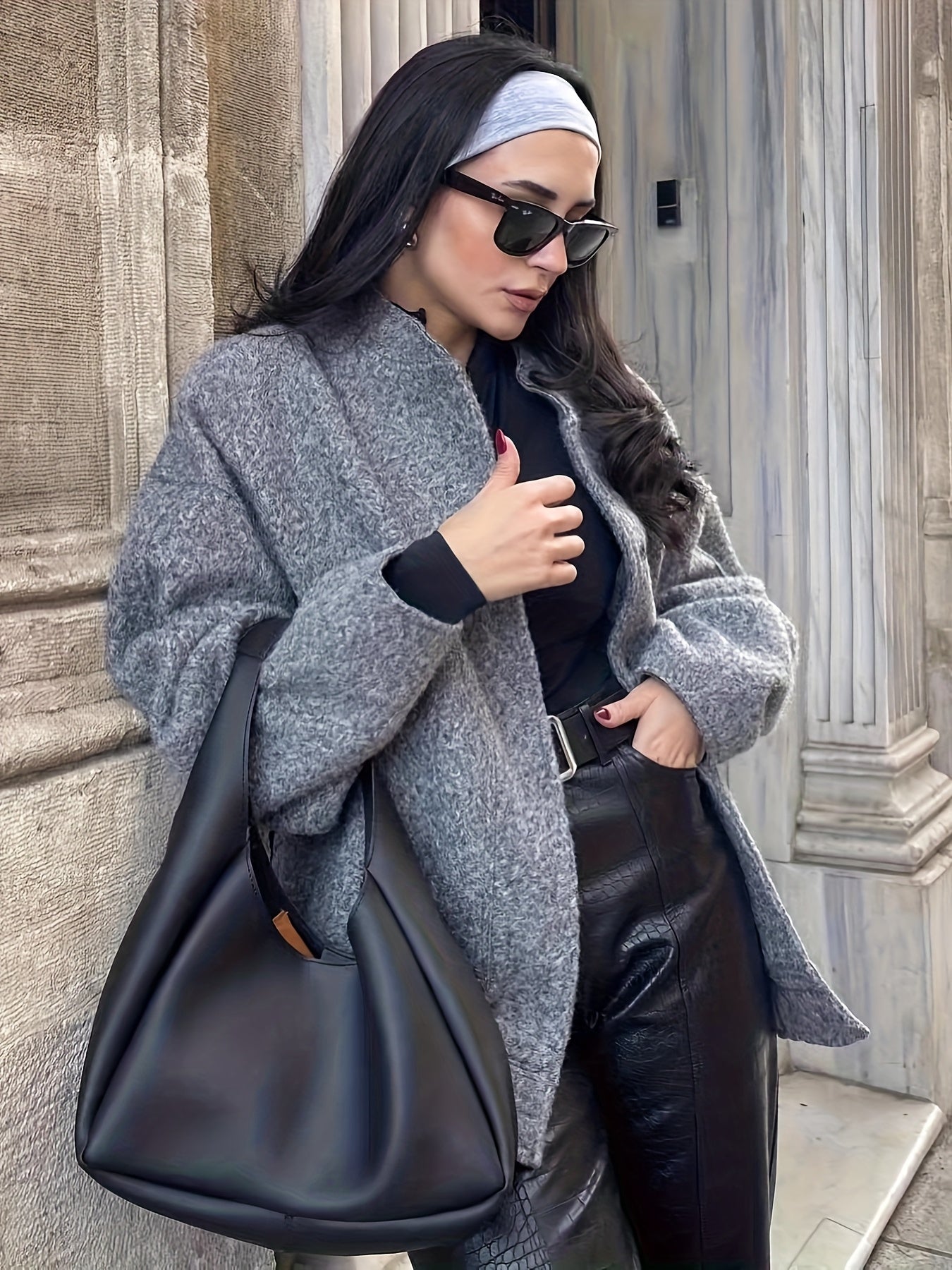 Women'S Vintage Jacket - Soft Tweed Coat with Structured Loose Fit, All-Season Outerwear for Everyday & Formal Events, Elegant Casual Chic Jacket (Women'S Clothing), Versatile Layering, Classic Silhouette, Durable Constructio