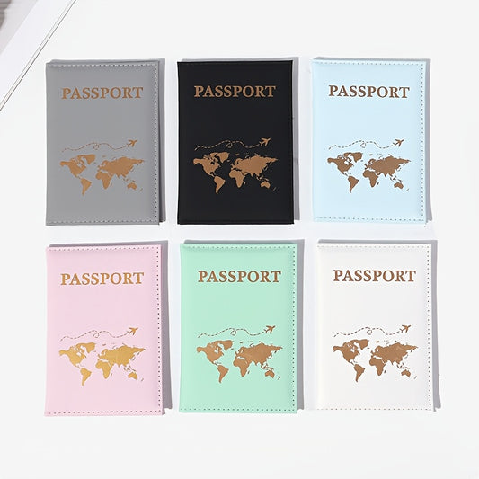 1pc Multi Functional Map Travel Passport Case, Passport Protection Case, Travel Credit Card Cover, ID Card And Document Passport Protection Case - Ayq