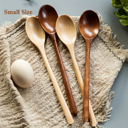 9-Inch Long Handle Wooden Spoons, Superba Spoon for Cooking, Wooden Spoon for Kitchen Soup Mixing Baking, Kitchen Supplies, Kitchen Utensils, Cooking Utensils