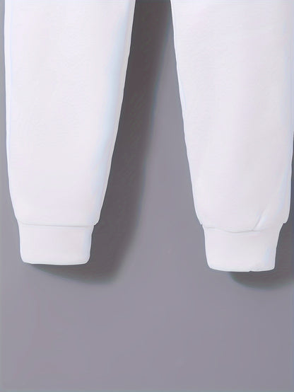 Տղամարդու 1 հավաքածու՝ միագույն պոլիեսթերից պատրաստված առօրյա հագուստ՝ երկար թևքերով, կոճակներով և օձիքով բաճկոնով, գրպաններով և լարով երկար տաբատի հավաքածու՝ աշուն/ձմեռ