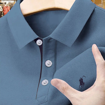 Տղամարդկանց պատահական գոլֆի պոլո վերնաշապիկ, երկրաչափական նախշ, թեթև ձգվող գործվածք, պոլիեսթեր 100%, սովորական, ամառային կարճ թեւ, շրջափակով օձիքով և կոճակի դետալներով, 210գ/մ² - Բուրգունդի