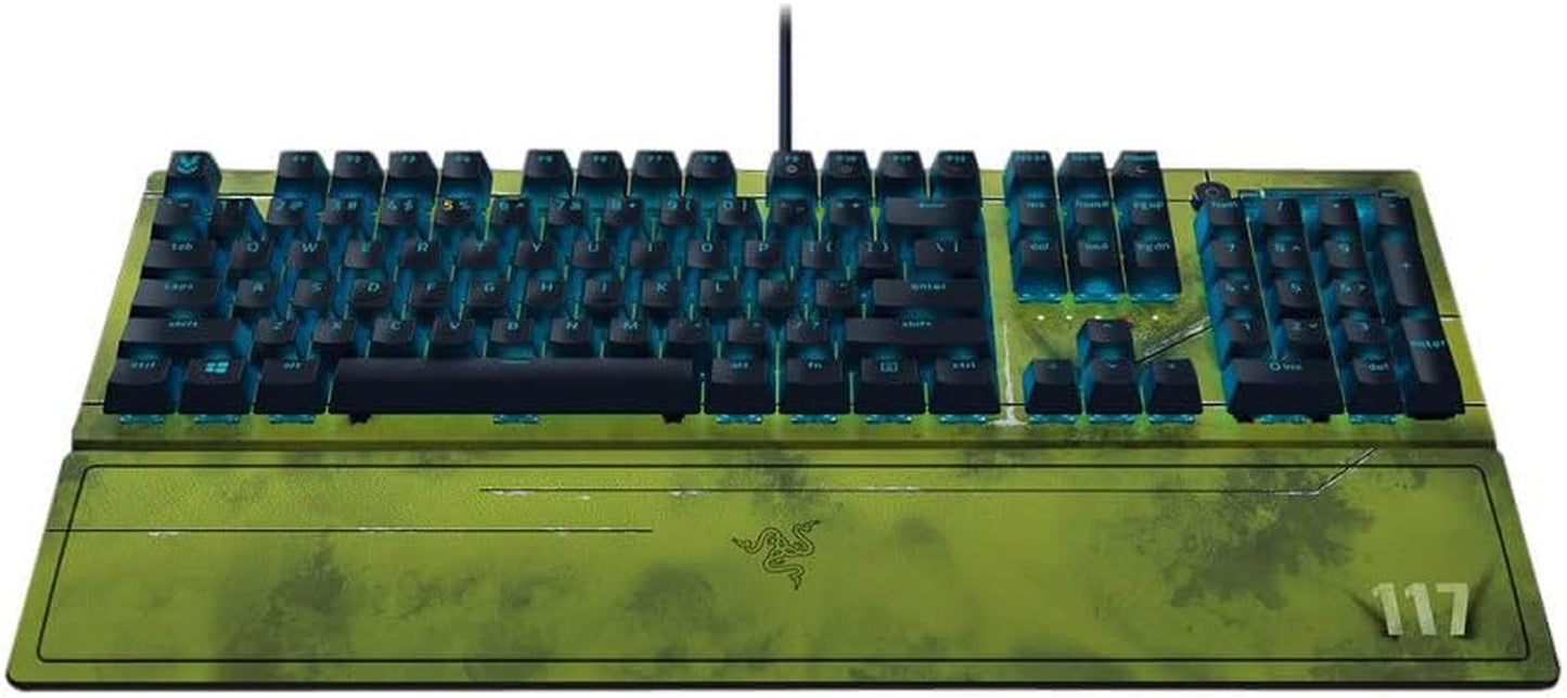 Razer Blackwidow V3 Mechanical Gaming Keyboard: Green Mechanical Switches - Tactile & Clicky - Chroma RGB Lighting - Compact Form Factor - Programmable Macro Functionality - Quartz