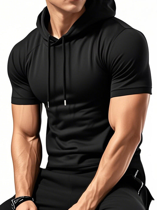 1 հատ ոլորված, զով տղամարդու կարճ թևքով, գլխարկով մարզաշապիկ - սև, առօրյա, սովորական չափսի, միայն ձեռքով լվանալու համար, ամառային, անհրաժեշտ է ամենօրյա հարմարավետության համար։