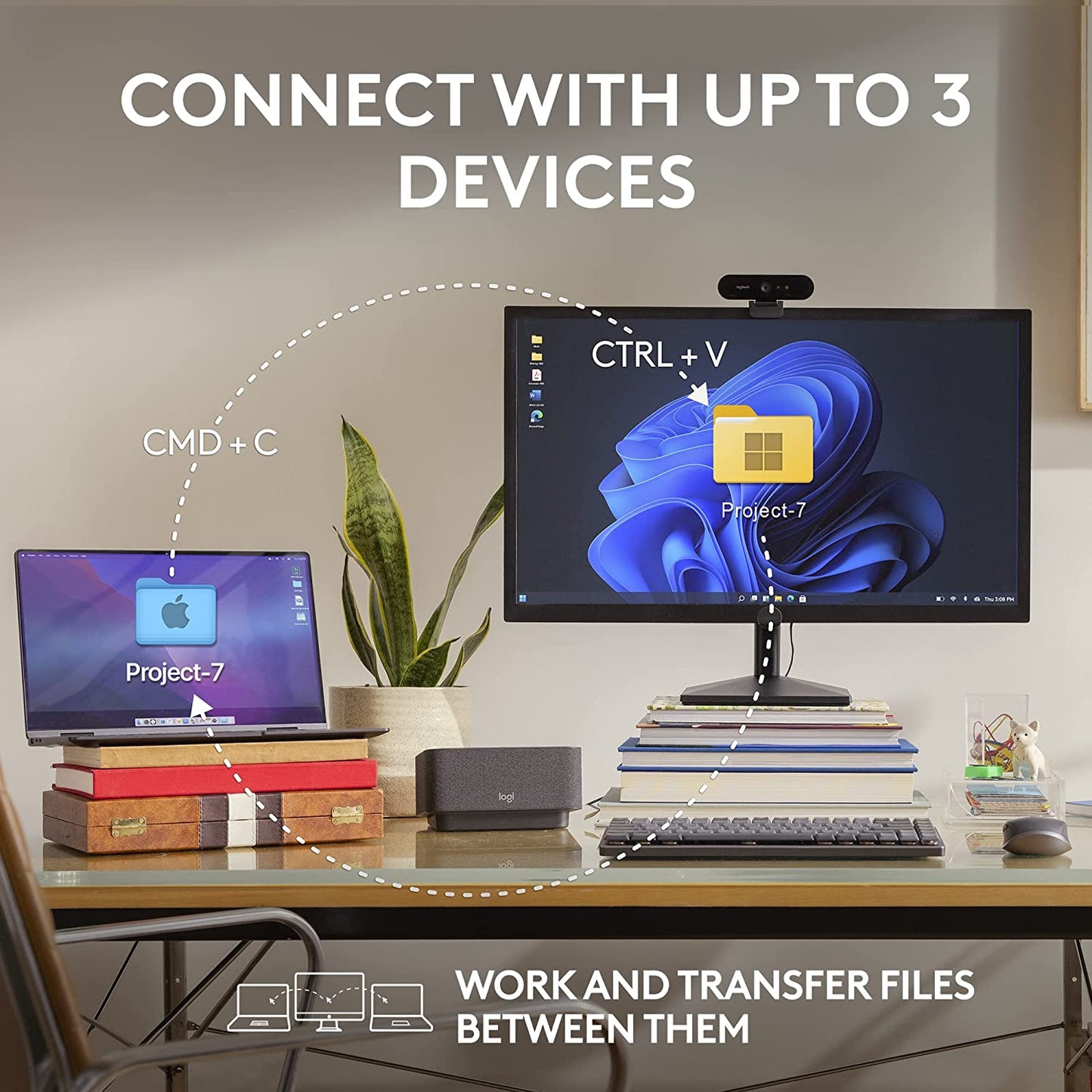 Logitech MX Anywhere 3S Compact Wireless Mouse, Fast Scrolling, 8K DPI Any-Surface Tracking, Quiet Clicks, Programmable Buttons, USB C, Bluetooth, Windows PC, Linux, Chrome, Mac - Graphite