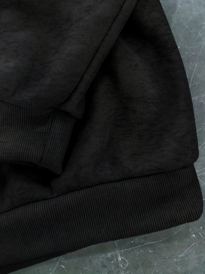 Women's Casual Heather Gray Half-Zip Sweatshirt - Soft Polyester & Elastane Blend, Long Sleeve, Stand Collar, Machine Washable - Perfect for Spring/Fall - ayq