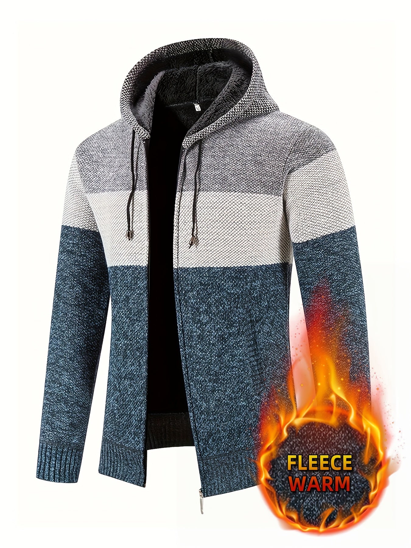 Տղամարդկանց Բլիթ աստառով գլխարկով սվիտեր | 100% պոլիեսթեր տրիկոտաժ | Հասուն ոճ | Գծավոր նախշ | Երկարաթև | Regular Fit Hoodie միջին ձգվող գործվածքով | Առօրյա աշուն և ձմեռային վերնազգեստ