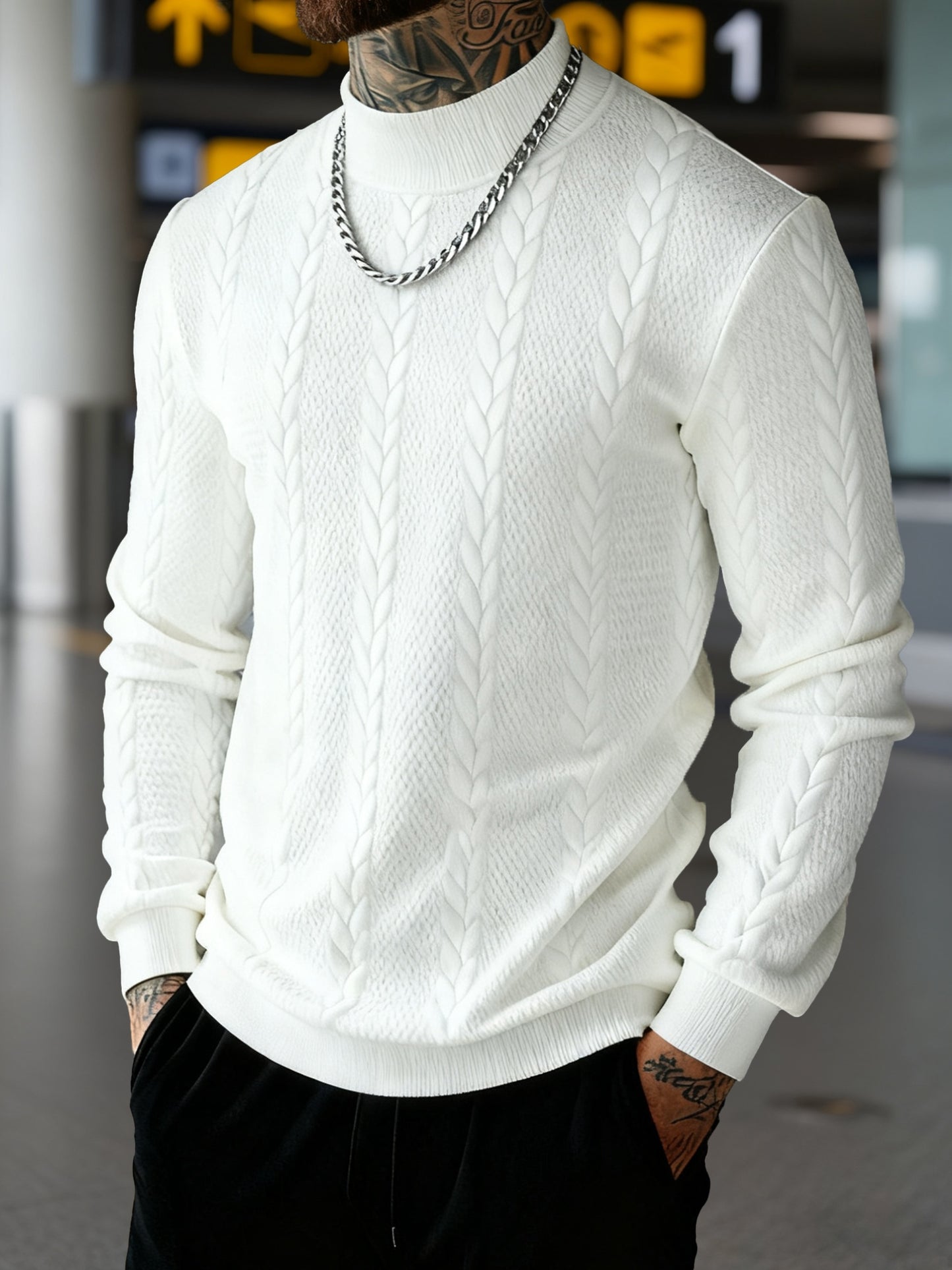 Տղամարդու գարնանային և աշնանային բարձր օձիքով միագույն, հեշտ ամրացվող, կողային կտորից վերնաշապիկ, պատրաստված հարմարավետ և մաշկի համար անվտանգ նյութից, կատարյալ է ինչպես առօրյա զբոսանքների, այնպես էլ աշնանային և ձմեռային սեզոնների ամենօրյա կրելու համար։