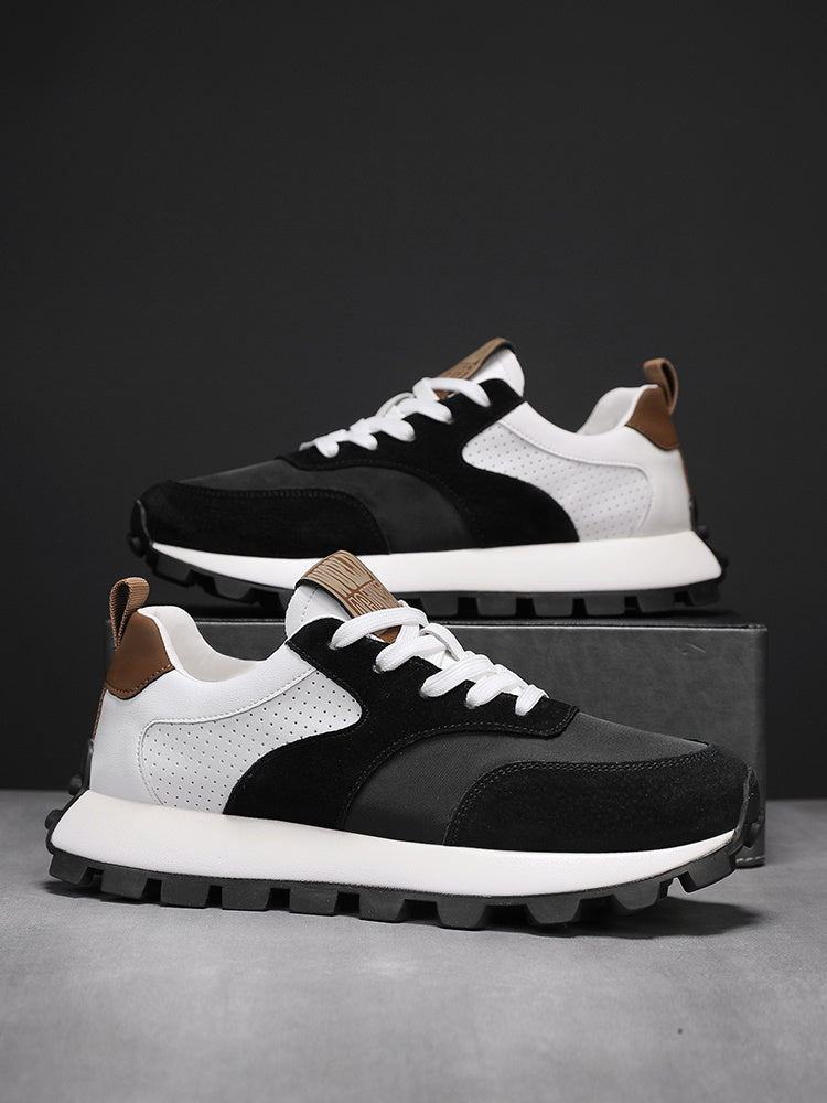 2025 թվականի գարնանային տղամարդկանց շնչող ցածրակրունկ սպորտային կոշիկներ - Հաստեցված, փափուկ ռետինե ներբան, տղամարդկանց նոր շնչող ցանցե հարթակով կոշիկներ՝ հասակը մեծացնող սպորտային կոշիկներով