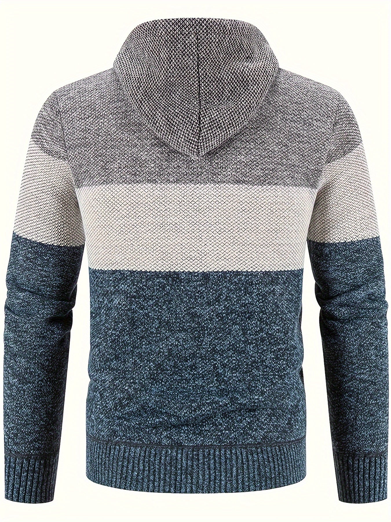 Տղամարդկանց Բլիթ աստառով գլխարկով սվիտեր | 100% պոլիեսթեր տրիկոտաժ | Հասուն ոճ | Գծավոր նախշ | Երկարաթև | Regular Fit Hoodie միջին ձգվող գործվածքով | Առօրյա աշուն և ձմեռային վերնազգեստ