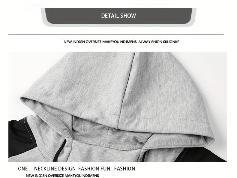 Տղամարդկանց գլխարկով սվիտերի հավաքածու - 2024 թվականի նոր աշնանային առօրյա սպորտային երկար թևքերով հագուստ տղամարդկանց համար