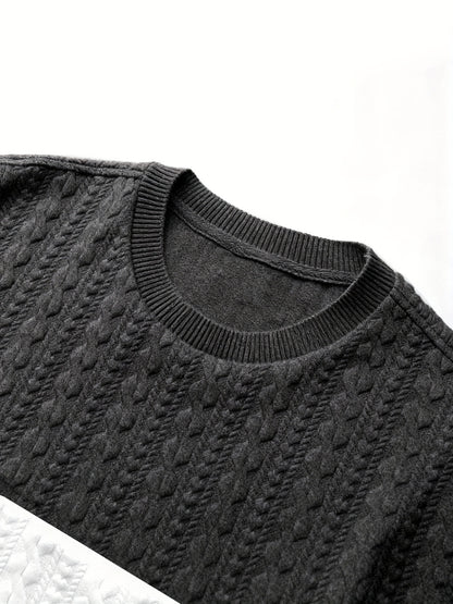 Նոր աշնանային և ձմեռային տղամարդու սվիտեր՝ ժակարդի փոքր սրտիկներով գործվածքից, հարմար է սպորտի, հանգստի, վազքի և ֆիթնես մարզումների համար, ունի երկար թևքեր։