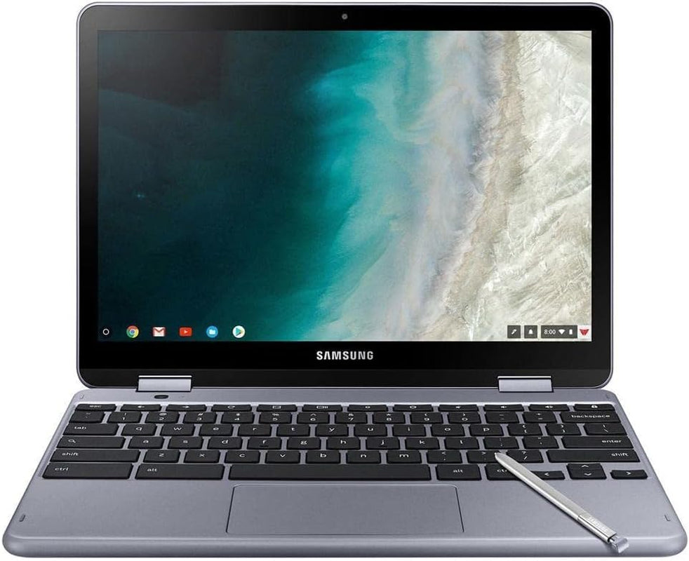 SAMSUNG 12.2" FHD 2-In-1 Touchscreen Chromebook plus Laptop for Business&Students, Intel Dual-Core, 4GB RAM, 224GB Storage(64Gb Emmc+160Gb Docking Station Set), Stylus Pen, Wireless Mouse, Silver