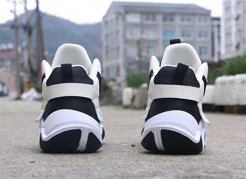 Breathable Men's Running Shoes with Anti-Slip EVA Sole, Lightweight Low-Top Sneakers for Casual Wear and Light Exercise, White with Orange Accents, Comfortable Fabric Upper and Durable PVC Insole, Versatile Sneakers   Stylish