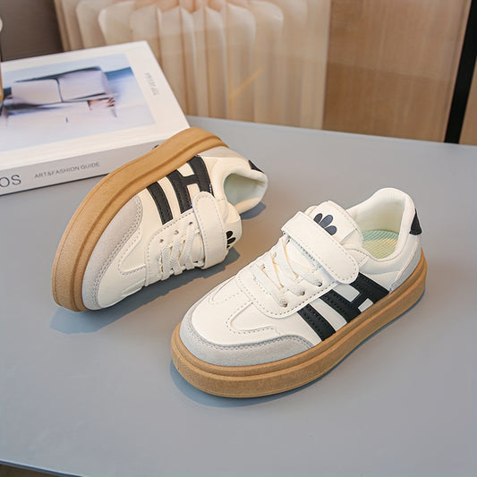 Youngsters-ի գարնանային և աշնանային նոր սպորտային կոշիկների 1 զույգ, փափուկ ներբանով կոշիկներ տղաների և աղջիկների համար, բազմակողմանի սպիտակ կոշիկներ աղջիկների համար