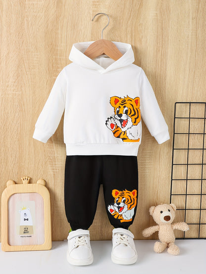 Toddler Baby Boy Clothes Outdoor Set Long Sleeve Sweatshirt Top Casual Pants Fall Winter Outfit Sweatsuit - ayq