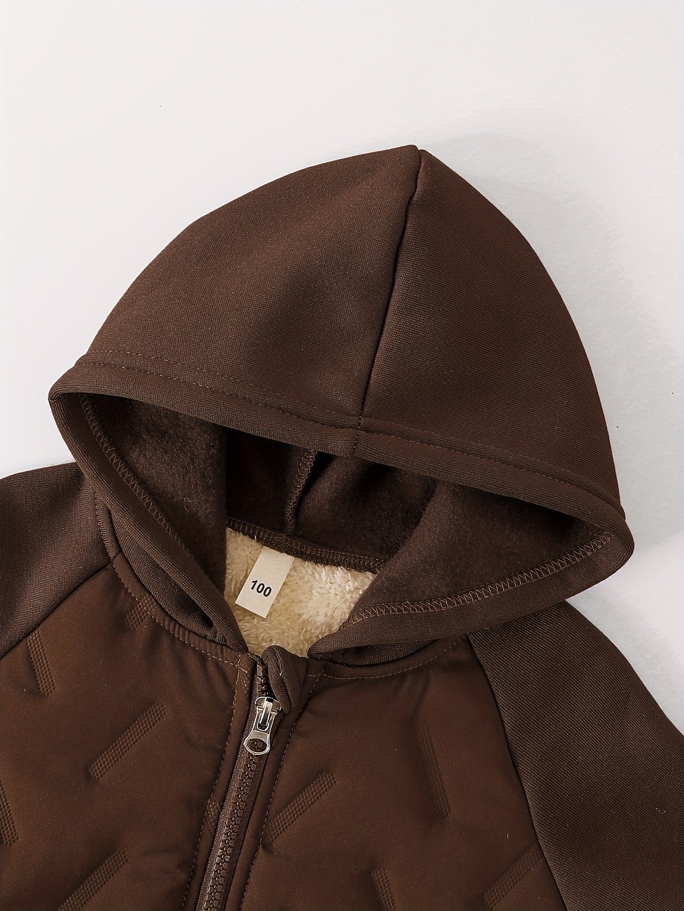 ' Autumn/Winter New Thickened Fleece-Lined Hooded Jacket with Striped Print on One Side, Warm and Stylish Zip-Up Sweatshirt Top + Solid Color Drawstring Straight Leg Pants, Fashionable Classic Versatile Casual Long Pants 2pcs