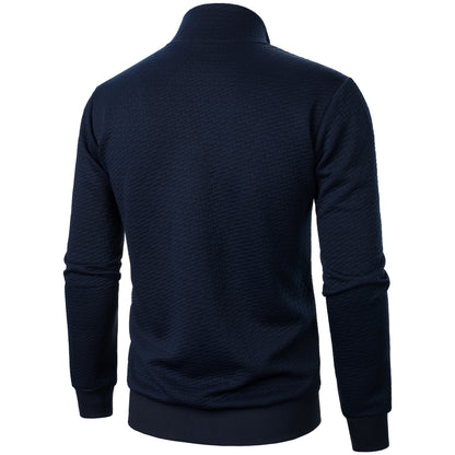 Տղամարդու առօրյա կայծակաճարմանդով ժակարդե բաճկոն, նորաձև, կանգնած օձիքով վերարկու՝ գարնանային, աշնանային և ձմեռային համար, վերնաշապիկ՝ վերնաշապիկով