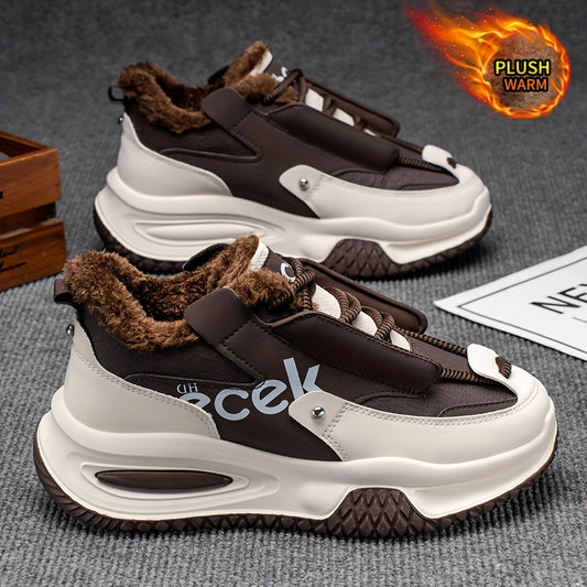 Ձմեռային ձմեռային սպորտային կոշիկներ՝ սահող ներբանով, ցածր վերին մասով և PVC ձգողական ակոսով։ Տաք, ցուրտ եղանակի կոշիկներ՝ հարմար սառույցի, ձյան և ամենօրյա օգտագործման համար։ Մինիմալիստական ​​միագույն դիզայն։