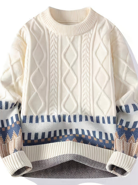 New Men'S Sweater for Autumn And Winter, Thick And Versatile Knitwear for Teenagers, Featuring a Trendy Couple'S Style